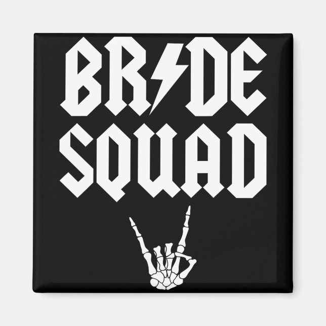 Brudtrupp Rock N Roll Gotisk Halloween Sängkammarp Magnet (Framsidan)