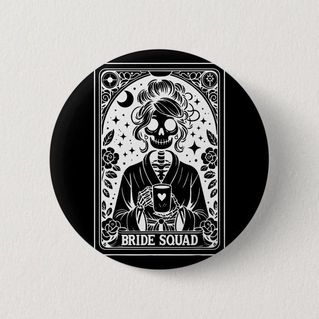 Brudtrupp Tarotkort Brud Coven Gotisk Brudgum Knapp (Framsida)