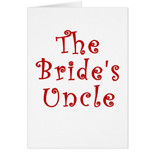 Brudunclen Hälsningskort (Framsidan)