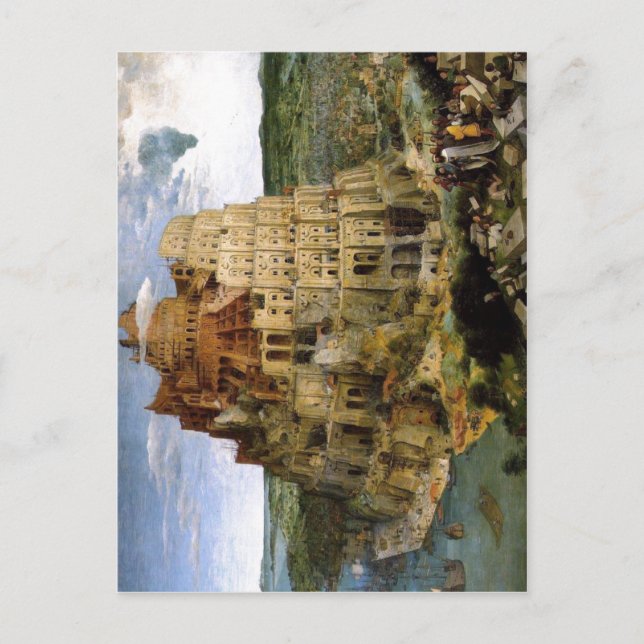 Bruegel D.?. , Pieter Turmbau zuBabel torn av Ba Vykort (Framsida)