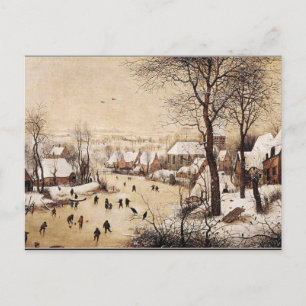 Bruegel den äldre - vinterlandskap med Skater Vykort