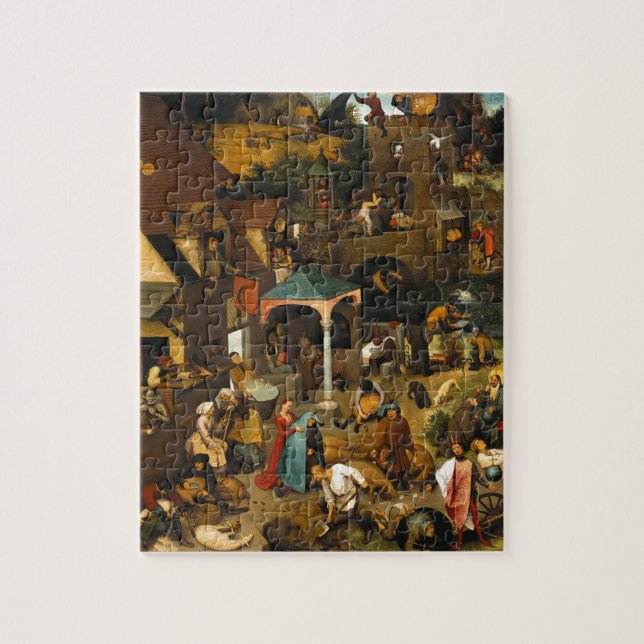 Bruegel Netherlandish Proverbs Pussel (Vertikal)