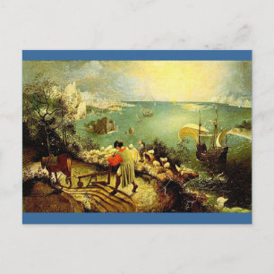Bruegels landskap med Fall of Icarus - 1558 Vykort