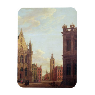 Bruges 1824 (olja på panel) magnet