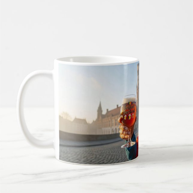 Bruges Beerland Morgonskåp Kaffe Mugg (Vänster)