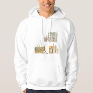 Bruges Belgien. Stadshus och traditionellt Tröja Med Luva