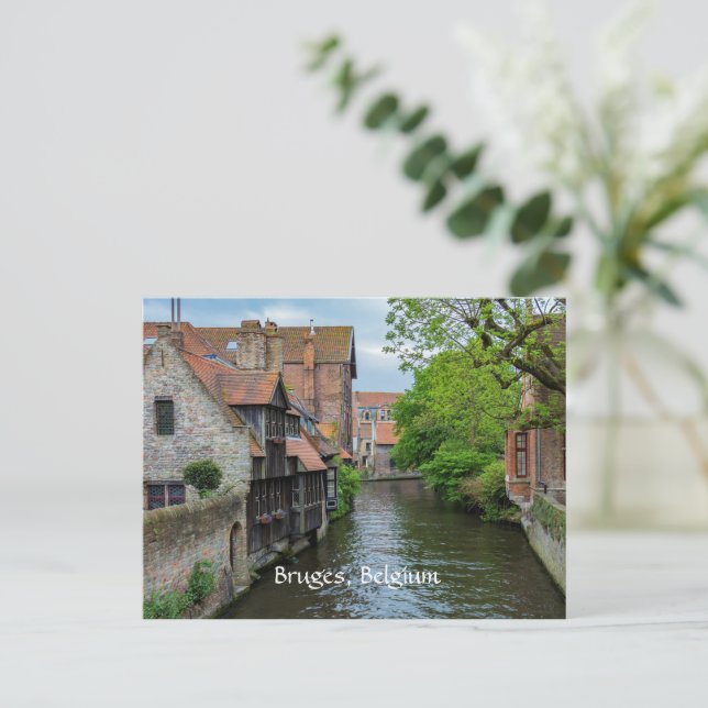 Bruges, Belgium (labeled) Helg Vykort (Stående Fram)