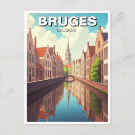 Bruges Belgium Travel Canal Vykort