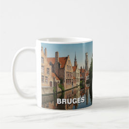 Bruges Belgium Travel Souvenir Vintage Kaffemugg