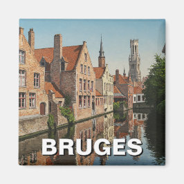 Bruges Belgium Travel Souvenir Vintage Magnet