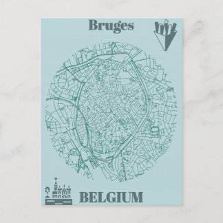 Bruges map vykort