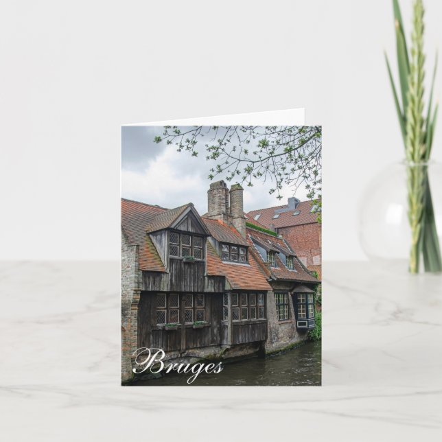 Bruges-staden i Belgien Anteckningskort (Framsida)