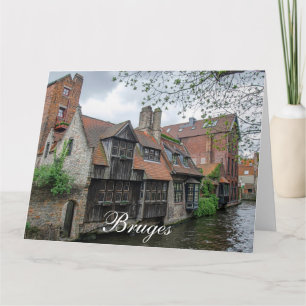 Bruges-staden i Belgien Kort