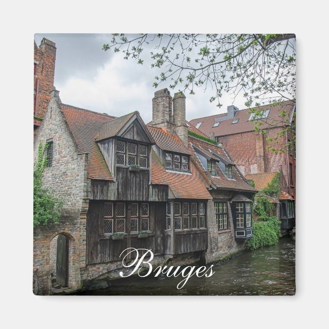 Bruges-staden i Belgien Magnet (Framsidan)