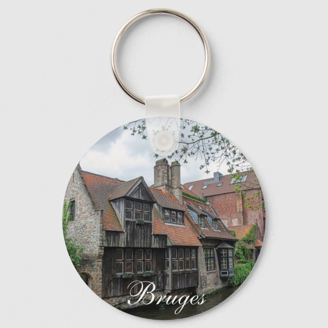 Bruges-staden i Belgien Nyckelring (Framsida)