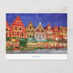 Bruges-vykort med Grote Markt Vykort