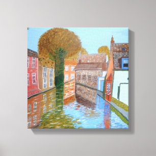 Brugge Canal Canvastryck
