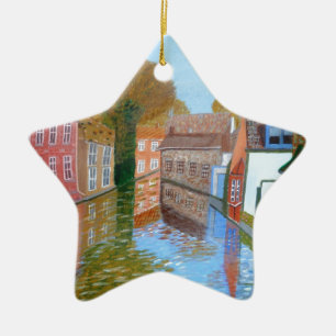 Brugge-kanal Julgransprydnad Keramik