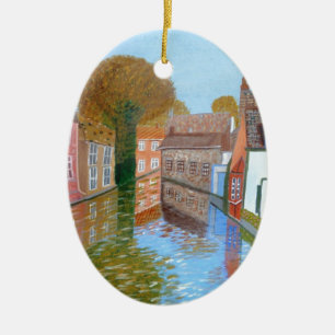 Brugge-kanal Julgransprydnad Keramik