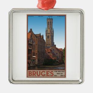 Brugge - klockstapeln julgransprydnad metall