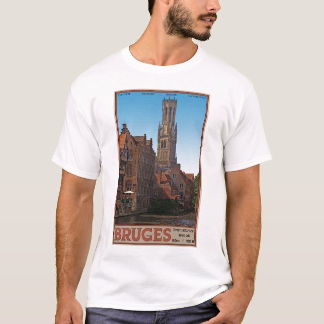 Brugge - klockstapeln tee shirt (Framsida)