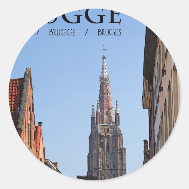 Brugge Runt Klistermärke (Framsida)