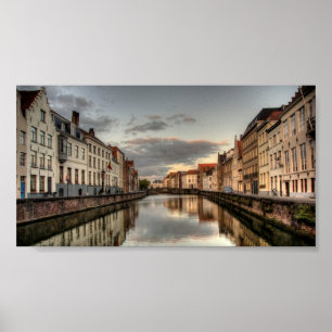 Brugge soluppgång poster