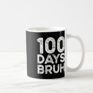 Bruh 100 dagar för skollärare Kid 2025 100 dagar Kaffemugg