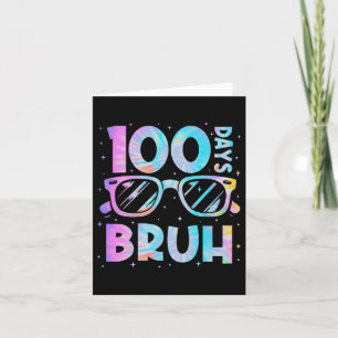 Bruh 100 dagar för skoltie Dye Lycklig Lacher Stud Kort