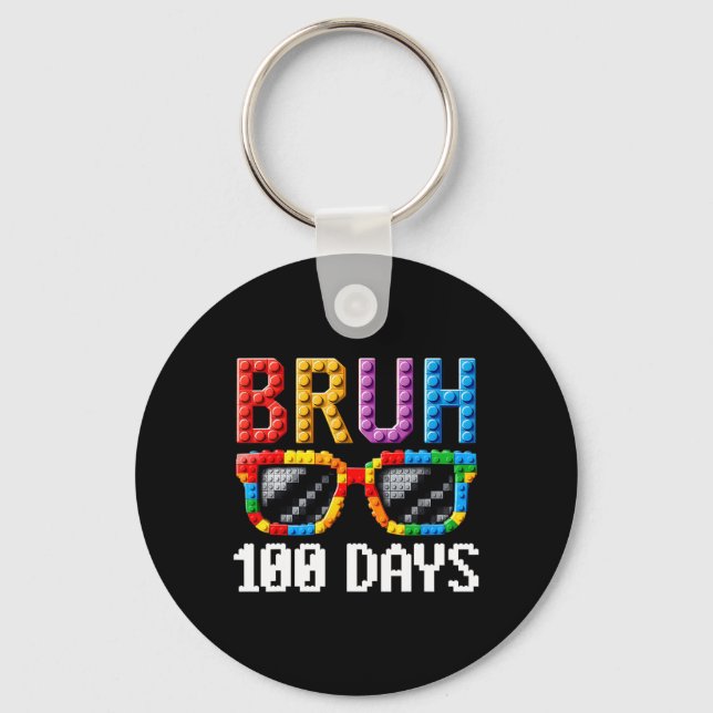 Bruh 100 dagar med skolungar, bulkblock nyckelring (Framsida)