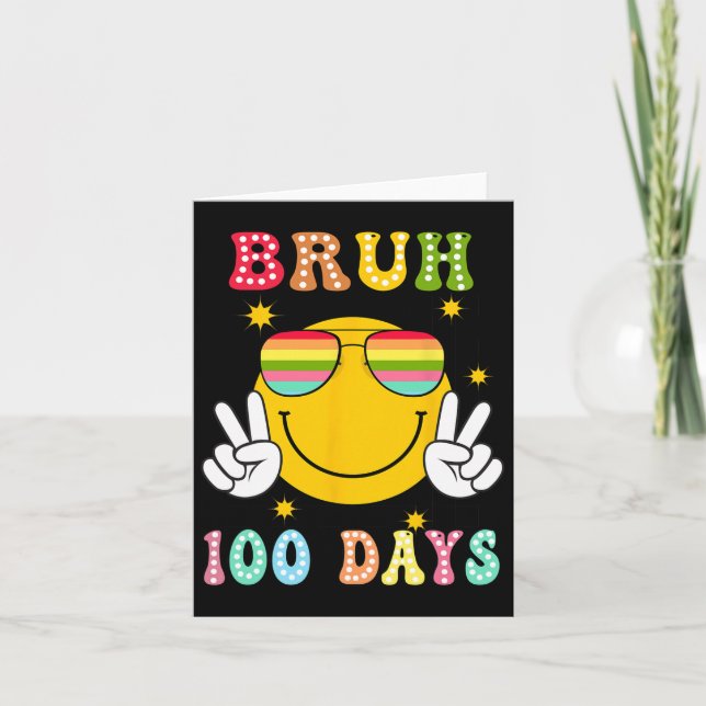 Bruh 100 skoldagar 100 skolans sjömilsdag kort (Framsida)