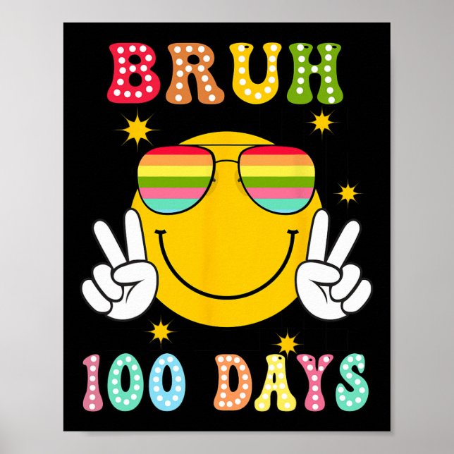 Bruh 100 skoldagar 100 skolans sjömilsdag poster (Framsidan)