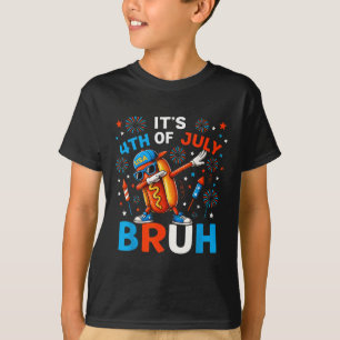 Bruh 4:e Juli Pojkar Barn Hotdog Rolig Fjärde Juli T Shirt