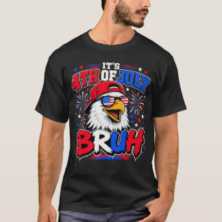 Bruh 4:e juli Pojkar Barn Roligt Coolt Örn T Shirt