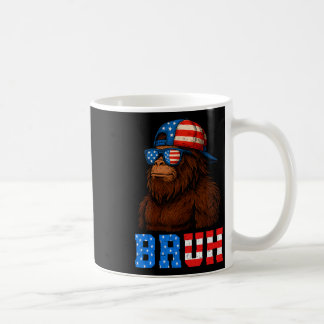 Bruh 4 juli Tonåring Boys Kids Patriotic Bigfoot Kaffemugg