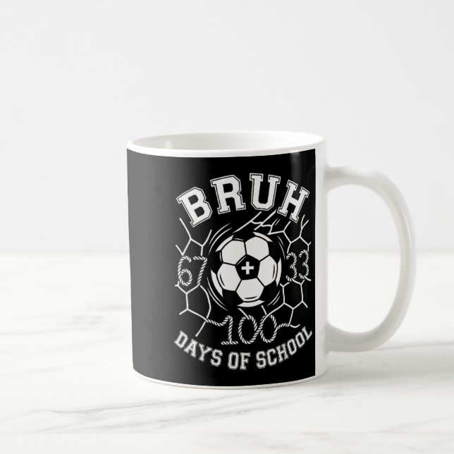 Bruh 67 33 100 skoldagar fotboll barn pojkar 100 kaffemugg (Höger)