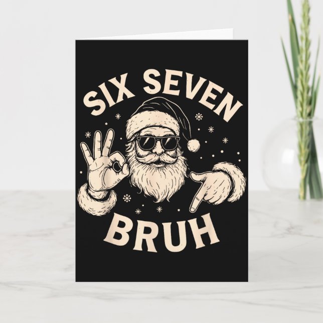 Bruh 67 Christmas Santa Six Seven 6 7 Boys Christm Kort (Framsida)