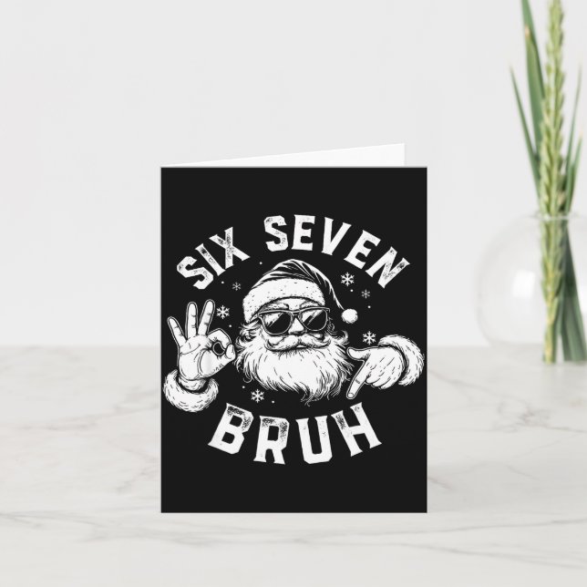 Bruh 67 Christmas Santa Six Seven 6 7 Boys Christm Kort (Framsida)