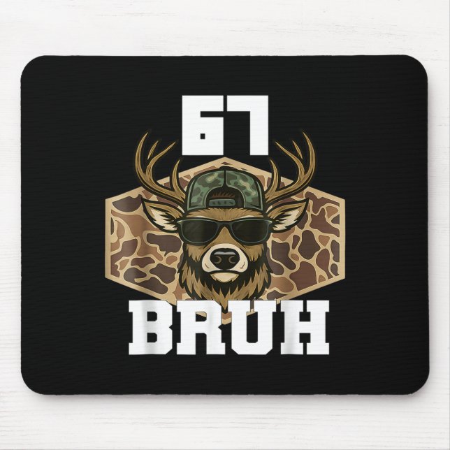 Bruh 67 Deer Funny Deer Hunting Camo Hat Youth Tee Musmatta (Framsidan)