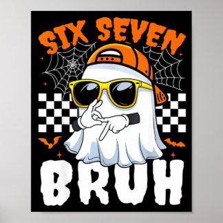 Bruh 67 halloween rolig six sju meme hjärnrot poster