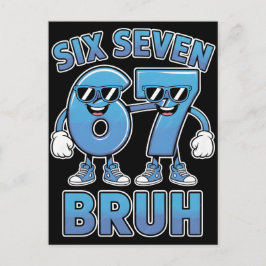 Bruh 67 Meme Rolig Retro Skript Slang Kläder Helg Vykort