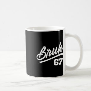 Bruh 67 Meme Roligt Nummer 6 7 Kostym Barn Ungdom Kaffemugg