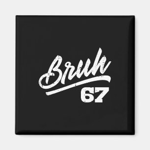 Bruh 67 Meme Roligt Nummer 6 7 Kostym Barn Ungdom Magnet