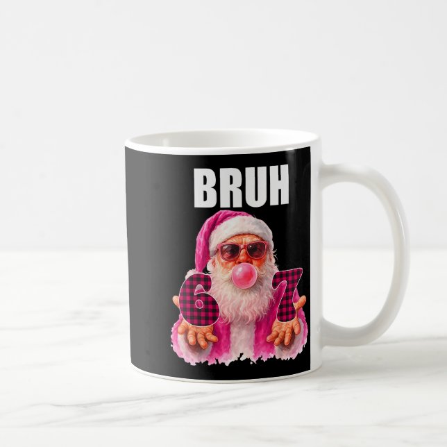 Bruh 67 Santa Bubble Gum Six Seven Meme Christmas  Kaffemugg (Höger)