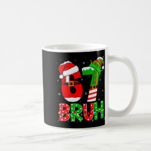 Bruh 67 Sex Sju 6 7 Meme Roliga Jul Kläder Kaffemugg