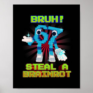 Bruh 67 Sex Sju 6-7 Roligt Brainrot Meme För Barn Poster