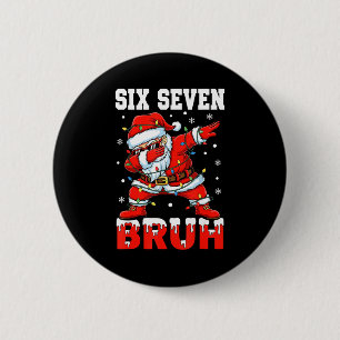 Bruh 67 Sex Sju Tomte Dabba Jul Män Pojkar Knapp