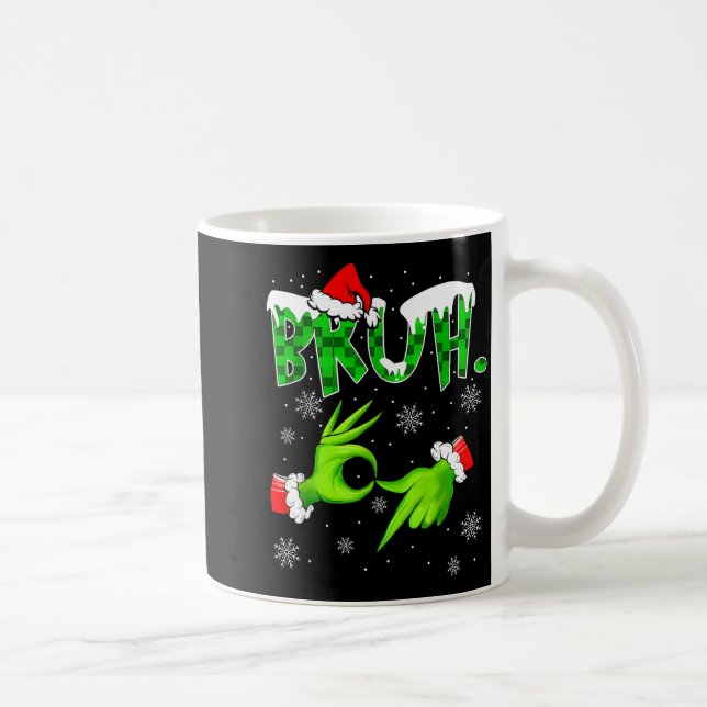 Bruh 67 Six Seven 6 7 Meme Christmas Funny Gen Alp Kaffemugg (Höger)