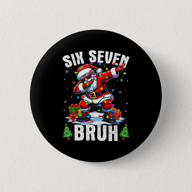 Bruh 67 Six Seven Santa Dabbar Jultröjor B Knapp (Framsida)