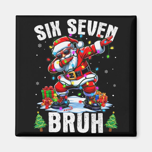 Bruh 67 Six Seven Tomte Dabba jultröjor B Magnet (Framsidan)
